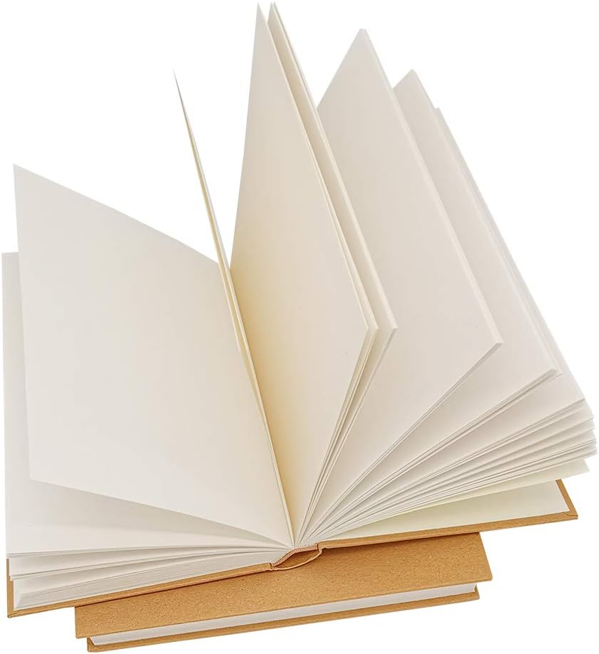 5.5x8.25 Sketch Book, Pack of 3, 360 Sheets (68lb/100gsm), Hardcover Bound Sketch Notebook, 120