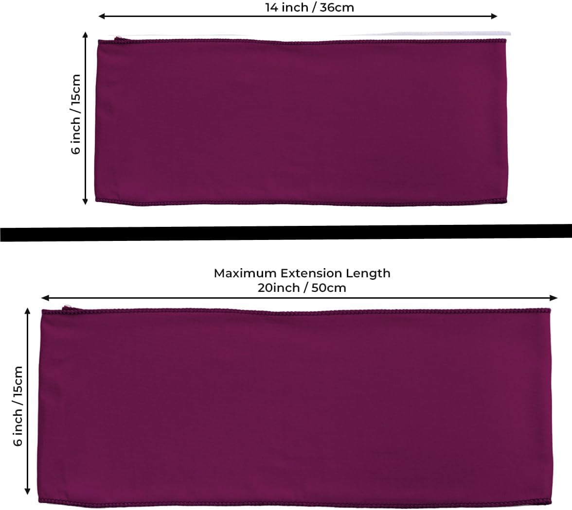 MDS Pack of 25 Spandex Chair Sashes Bows Elastic Stretch Dining Chair Bands Ties Without Slider