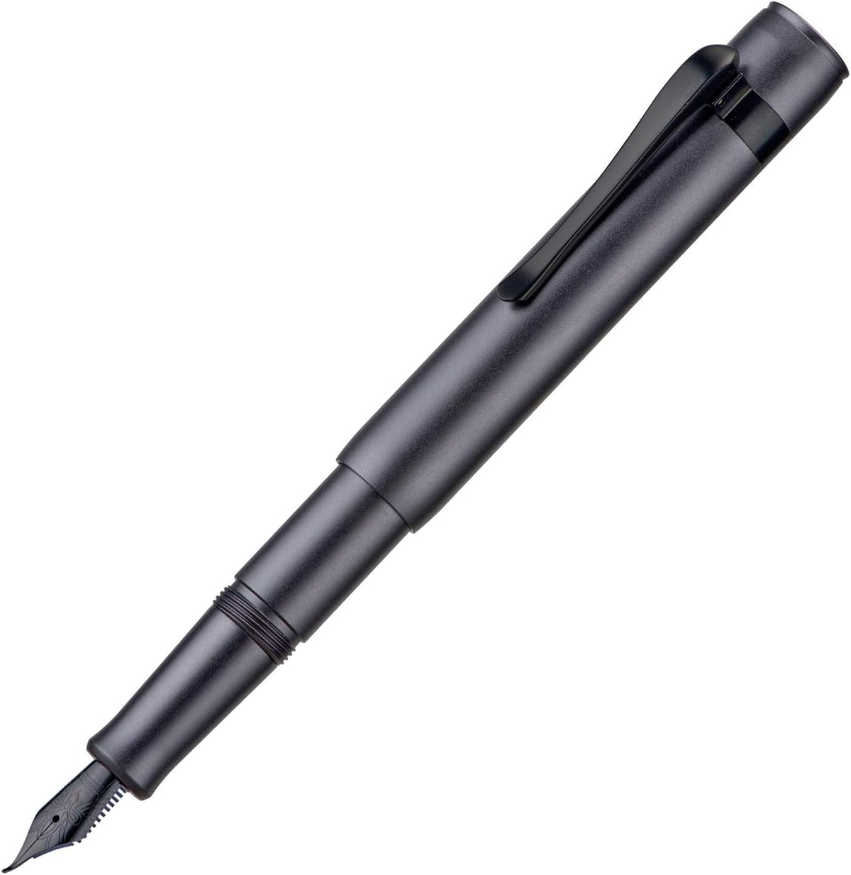 Hongdian M2 Black Forest Mini Fountain Pen, Bent Nib & Sleek Shape Aluminium Short Pocket Travel