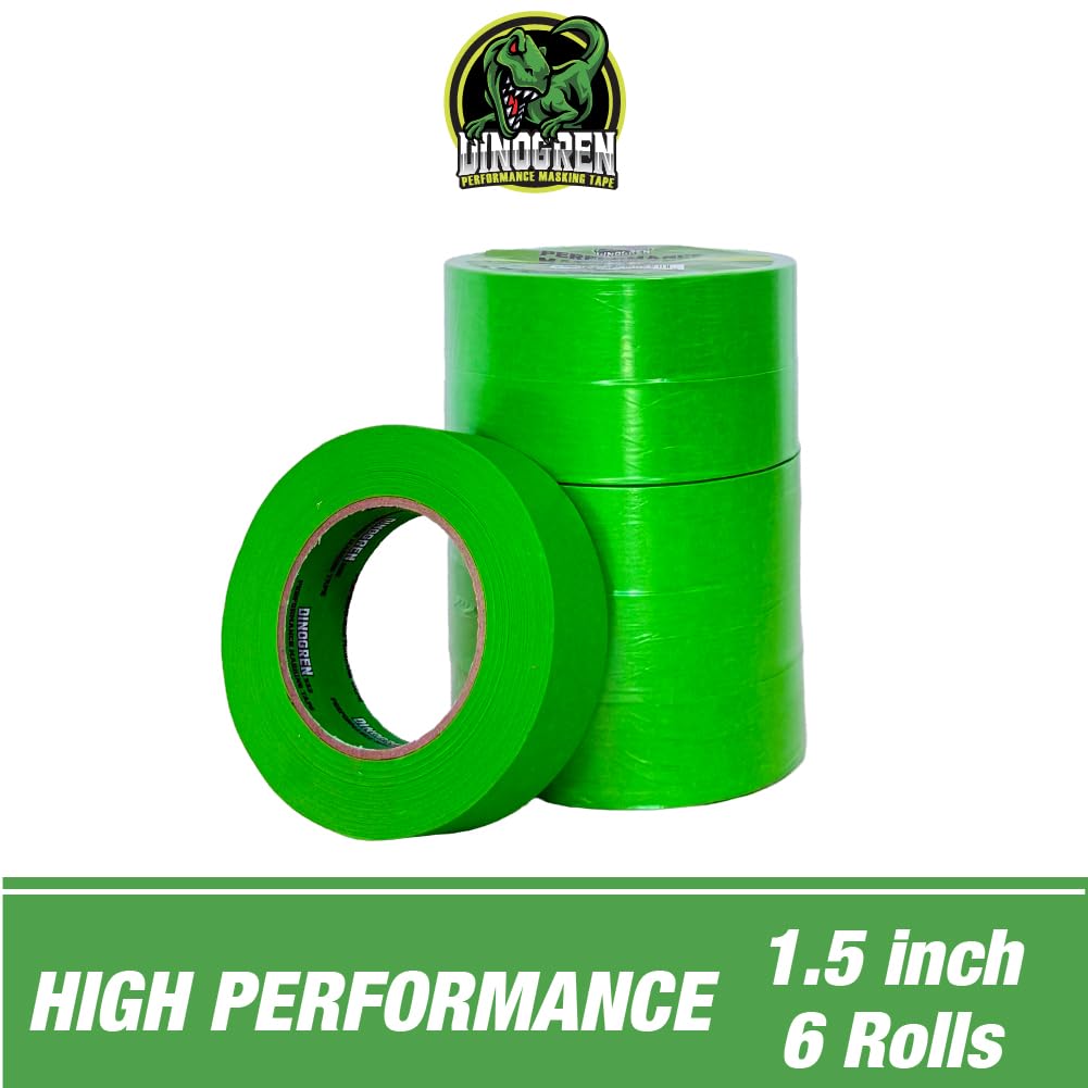LAUCO DINOGREN High Performance Masking Tape for Car Paint, Heat & Water Resistant, Multi-Purpose