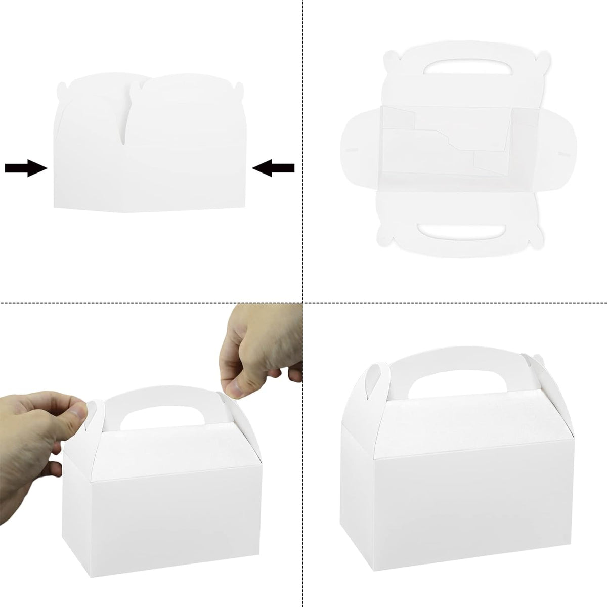 Xxcxpark 24 PCS White Gift Boxes 6.2x3.5x3.5 inches, Party Favor Kraft Paper Gift Packaging Box