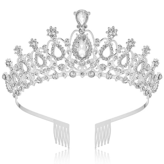 Makone Crowns for Women Princess Tiaras for Girls Queen Crown and Comb Tiara for Wedding Birthday