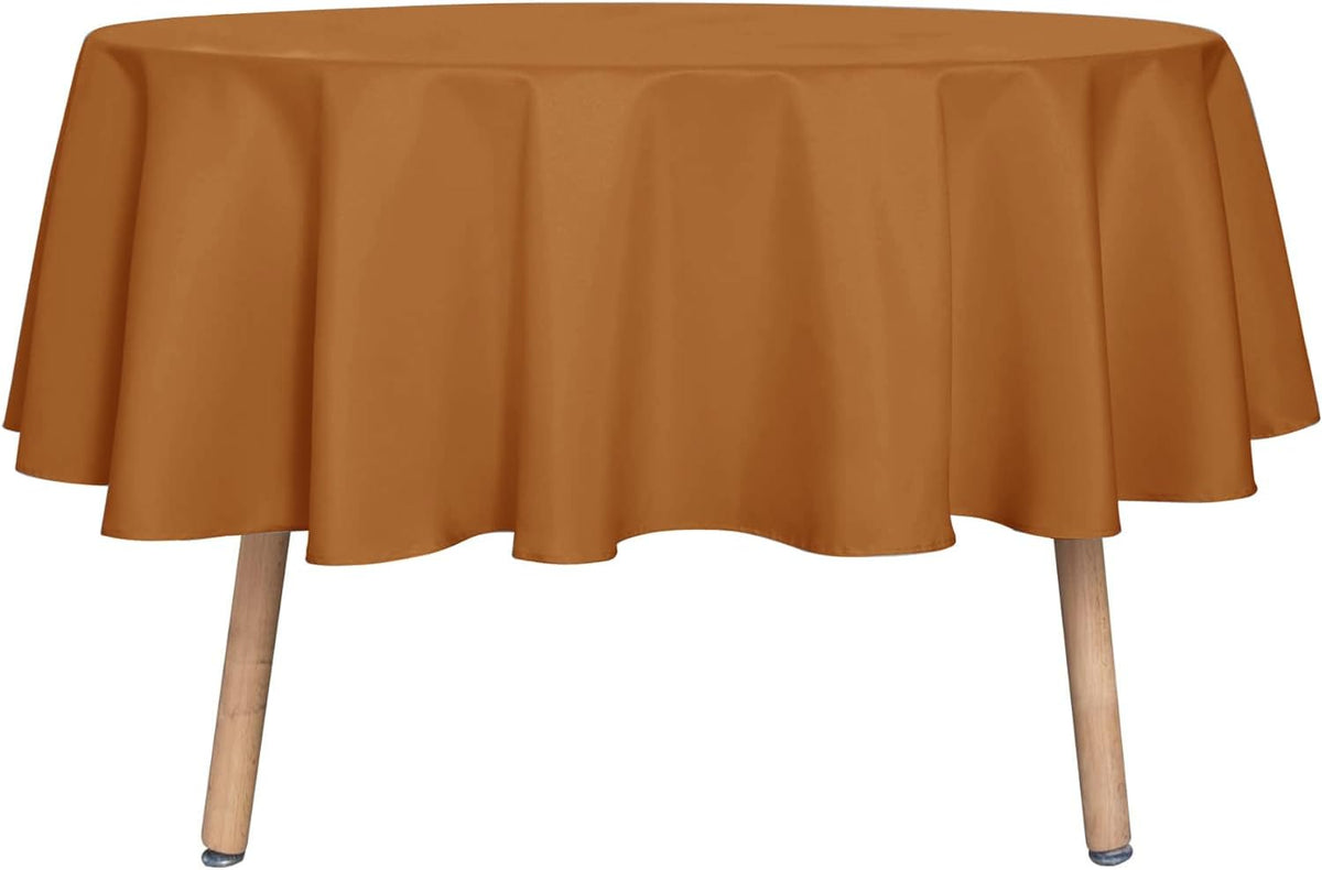 sancua Round Tablecloth 60 Inch(Fits 20-48 Inch Tables) - Water Resistant Spill Proof Washable