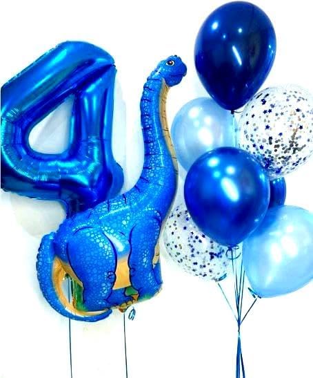 40 Inch Navy Blue Large Number 4 Birthday Balloon, Giant Number Four 14 24 34 40 44 Balloons, Foil
