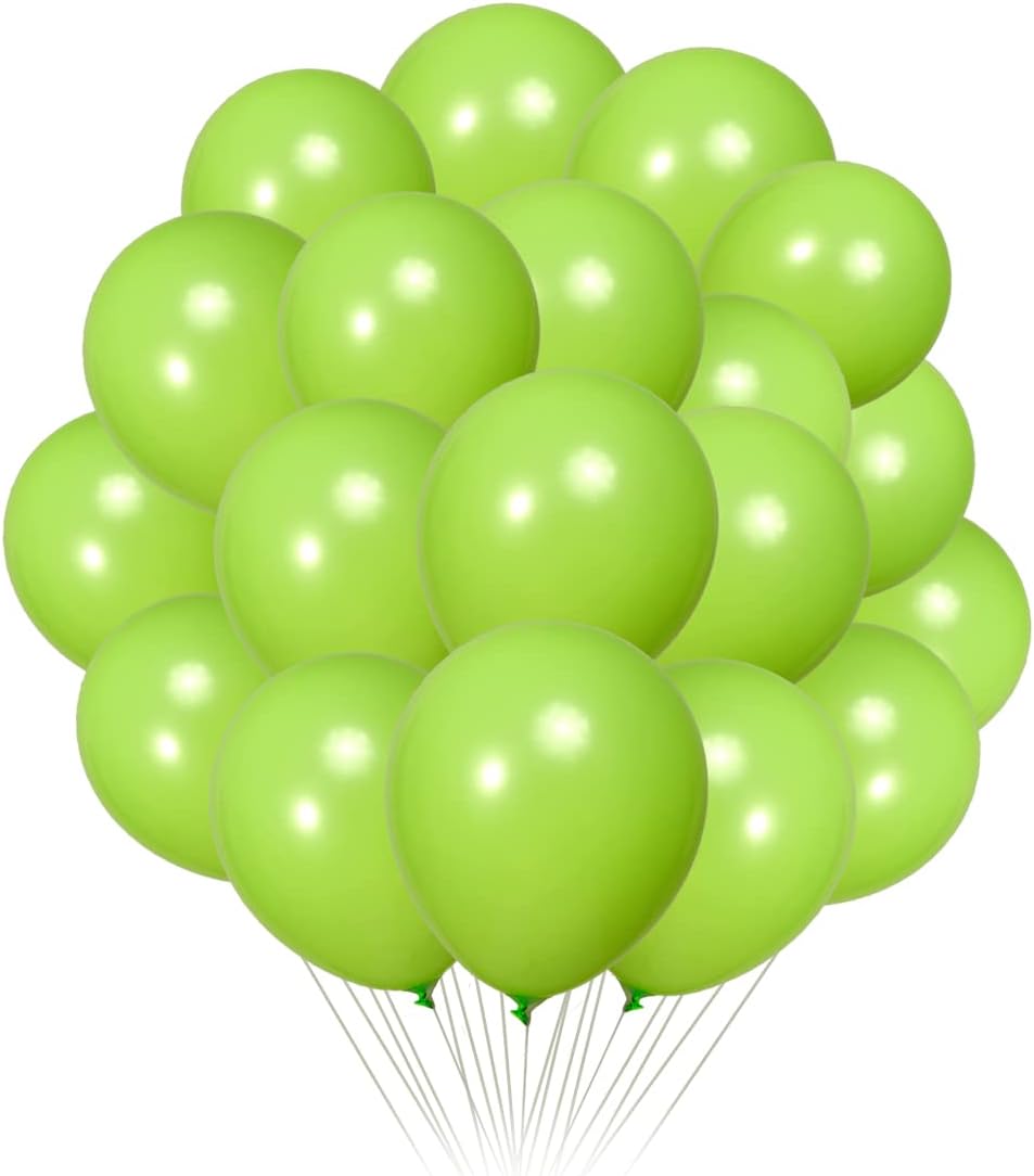 300 Pack Lime Green Balloons 12 inch Green Latex Party Balloon Bulk for Various Party Events