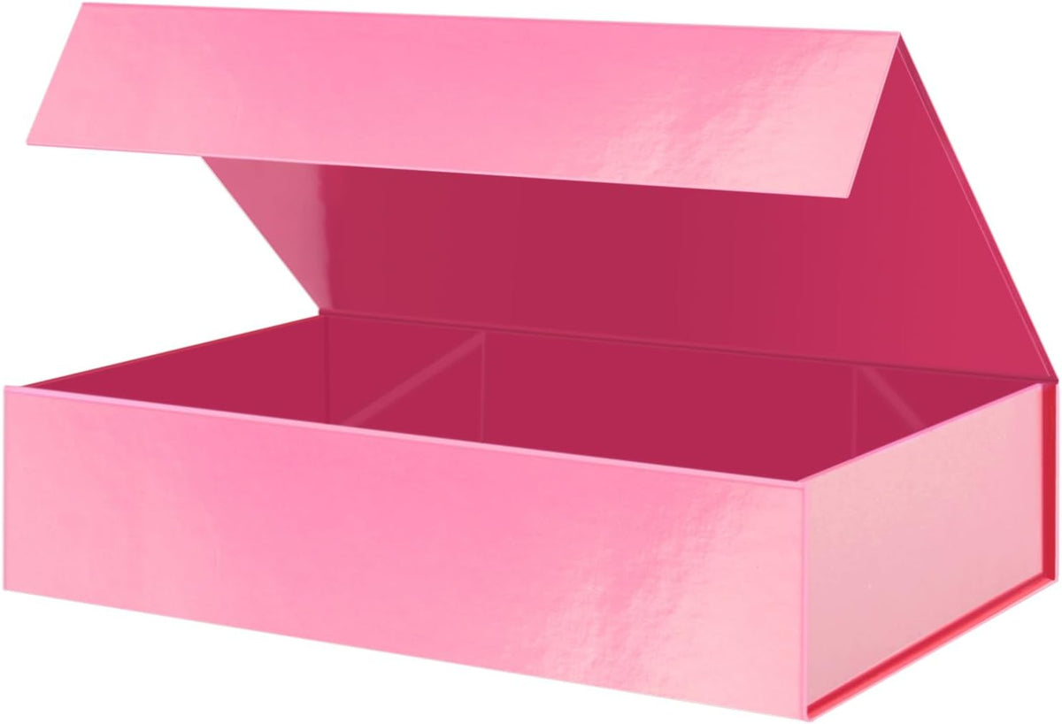 PACKHOME Extra Large Gift Box 17.5x11.3x4.3 Inches, Sturdy Shirt Box with Magnetic Lid for Clothes