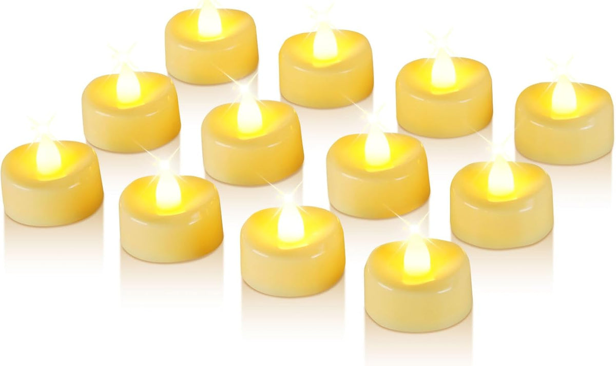 Raycare 100 Pack LED Tea Lights Battery Operated, 200+Hour Flickering Votive Candles, Realistic