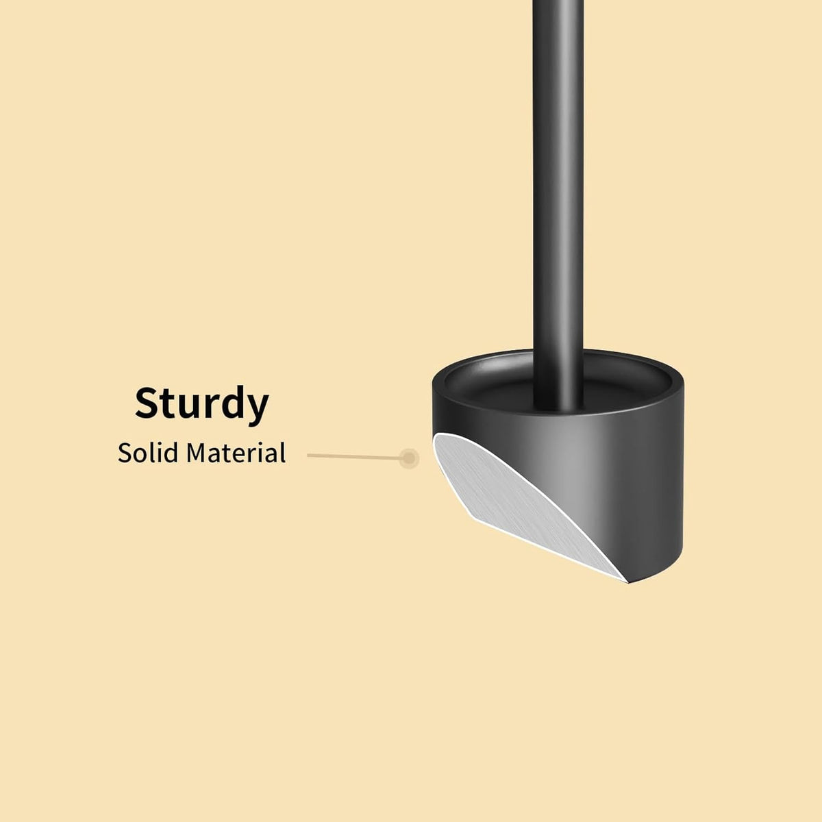 YUMORE Stainless Steel Black Candle Holders Candlestick 6 Packs Tall Taper Pillar Stable Base Stand