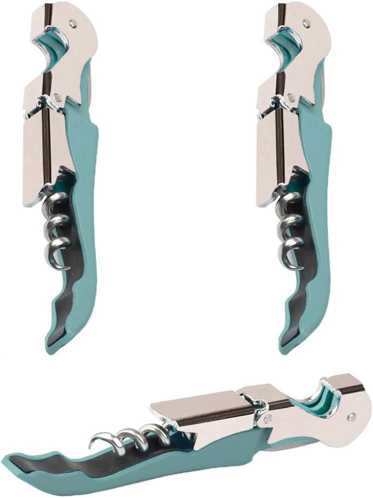 Professional Waiter Corkscrew Wine Openers Set, Heavy Duty Stainless Steel Hinges Wine Key for