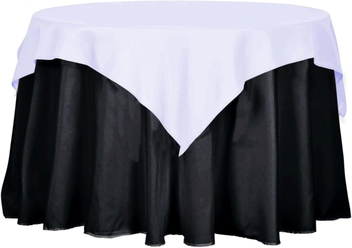 Efavormart 54x54 White Wholesale Linens Seamless Polyester Square Linen Tablecloth for Wedding