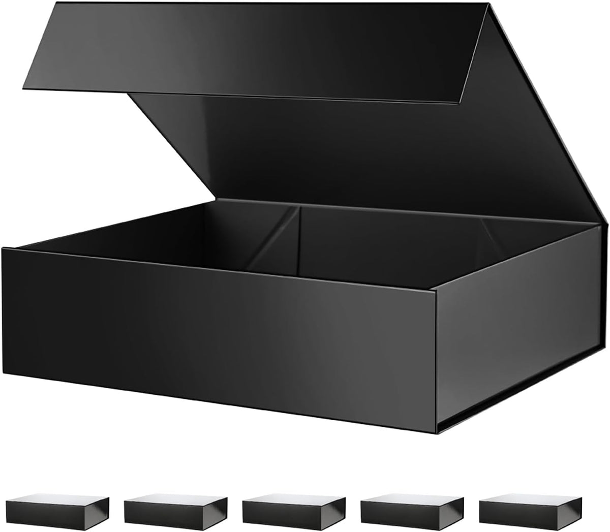 PACKHOME 6 Large Gift Boxes 13.5x10x3.5 Inches, Sturdy Shirt Boxes with Magnetic Lids for Multiple