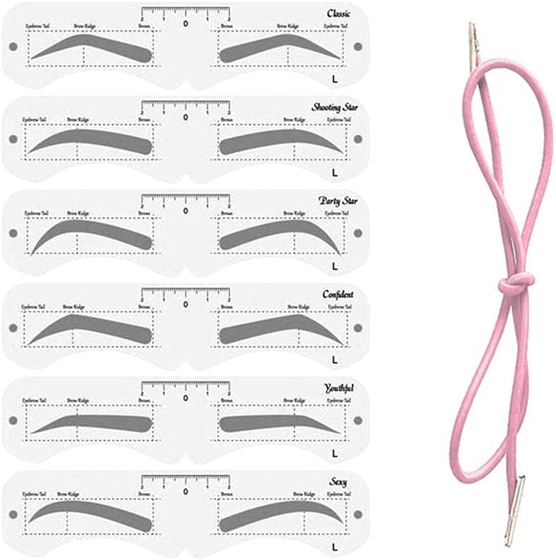 Eyebrow Stencils,Reusable Eye Brow Drawing , DIY Eyebrow Shaping Grooming Template Card Women