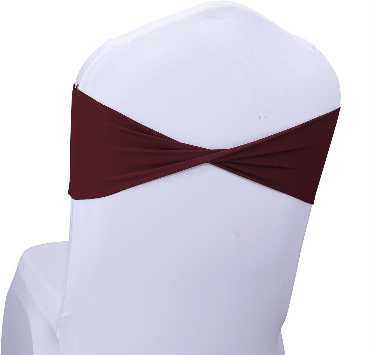 MDS Pack of 200 Spandex Chair Sashes Bows Elastic Stretch Dining Chair Bands Ties Without Slider