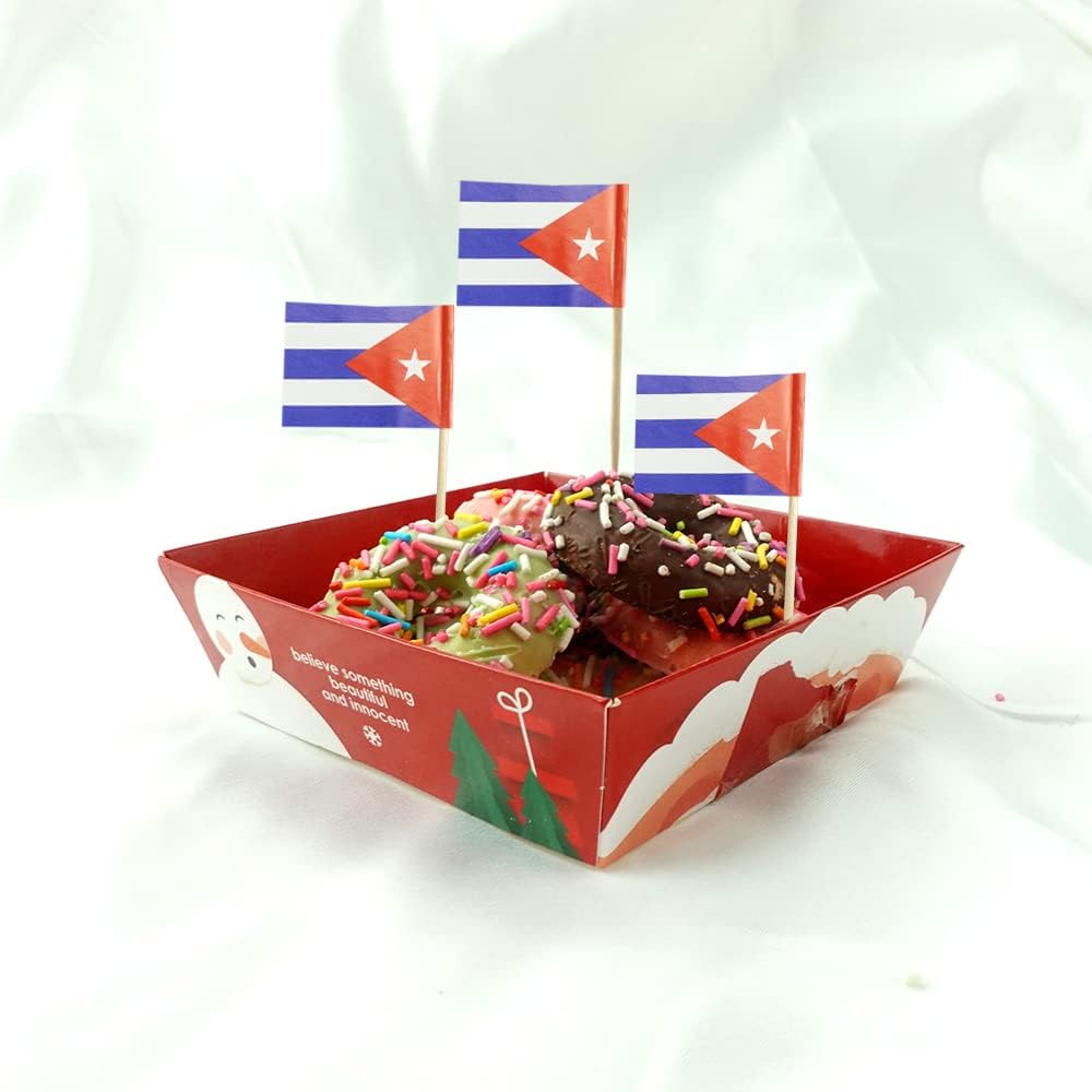 Cuba Flag Cuban Flag, Small Mini Cuba Toothpick Flags for Food, Cupcakes, Cocktails, Appetizers