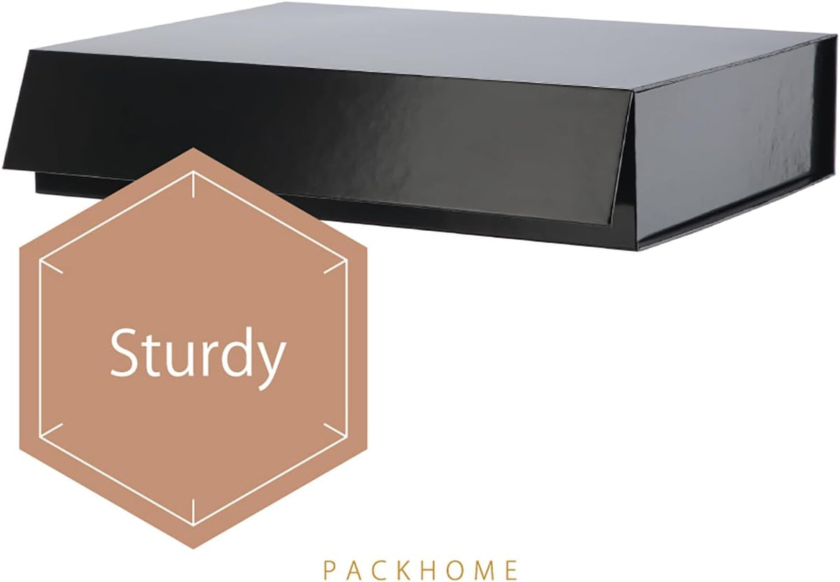 PACKHOME Gift Box 11.5x8x2.5 Inches, Sturdy Shirt Box with Magnetic Lid for Multiple Occasions