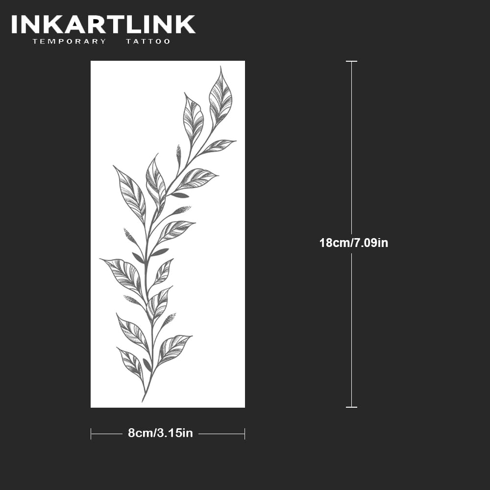 INKARTLINK Tattoo Tech, 2 Sheets Large Semi Permanent Tattoo, Temporary Tattoos, Last 1-2 Weeks