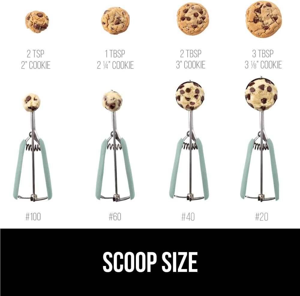 Gorilla Grip Stainless Steel Cookie Scoop for Baking, 2 TSP, Multipurpose Melon Baller, Meatball