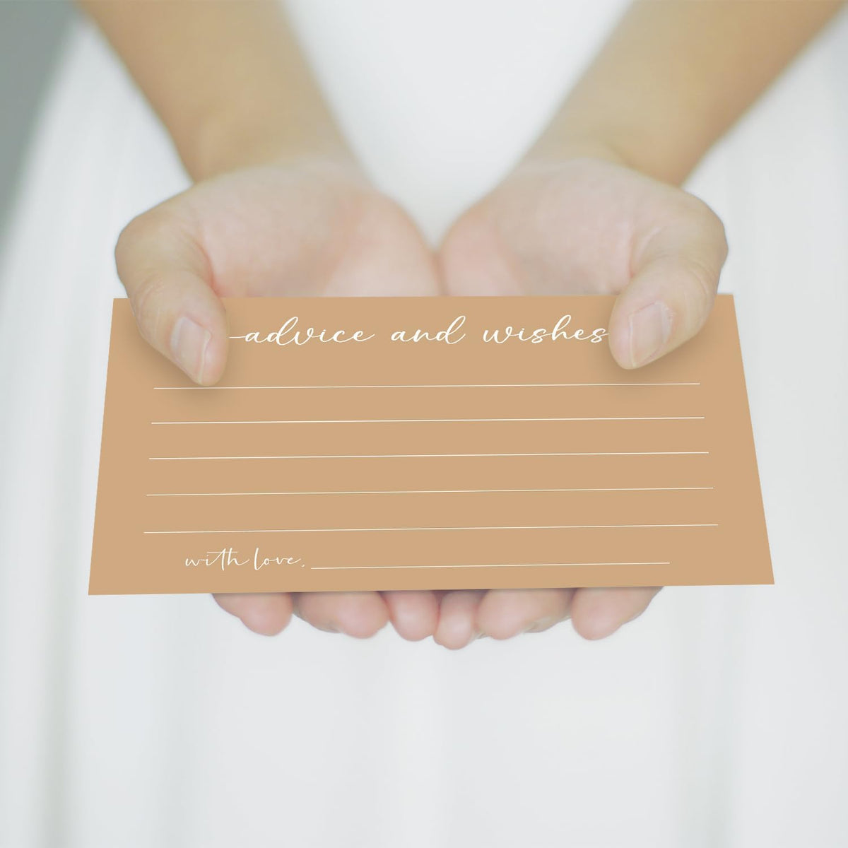 Brown Advice and Wishes Card, Advice Cards for The Bride and Groom, Bridal Shower,Wedding or Baby