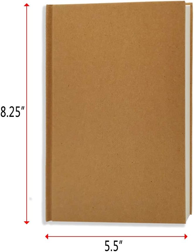 5.5x8.25 Sketch Book, Pack of 5, Each with 120 Sheets (100gsm), Hardcover Bound Sketch Notebook