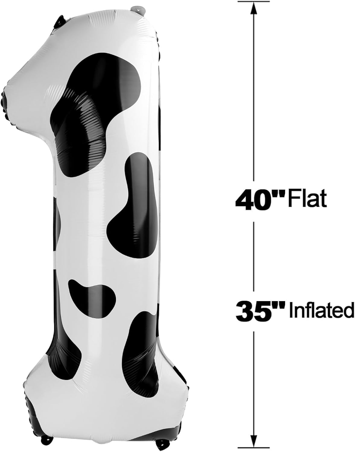 Cow Print Number 1 Balloon 40 inch, Number 1 Birthday Balloon for Boy Girl, Cow Print Foil One
