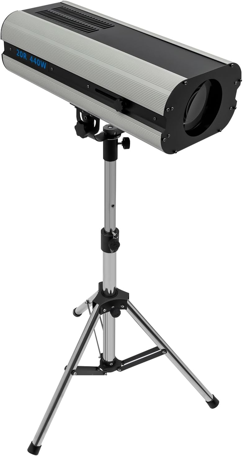Follow Spotlight for Stage, 440W LED Spot Light DJ Lighting with Control Panel & Adjustable Stand