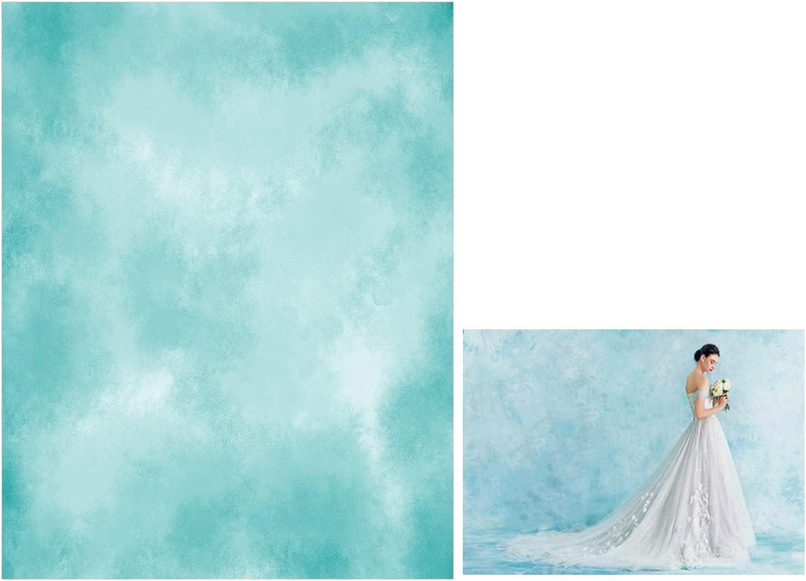 6.5x10ft Aqua Abstract Solid Photography Backdrops Gradient Portrait Photo Booth Background for
