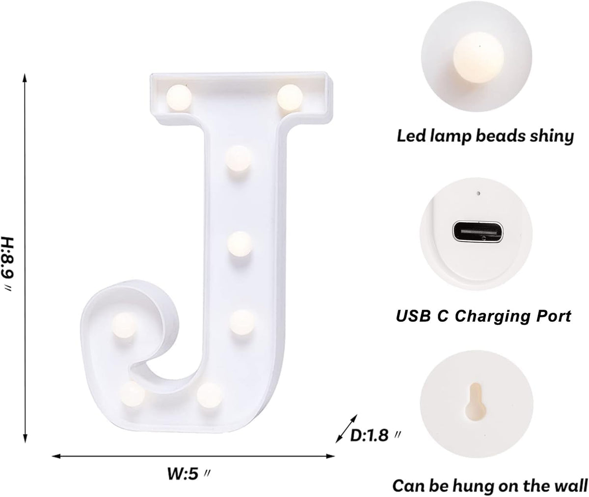 Foaky Rechargeable LED Letter Lights Sign Marquee Light Up Letters Sign for Night Light