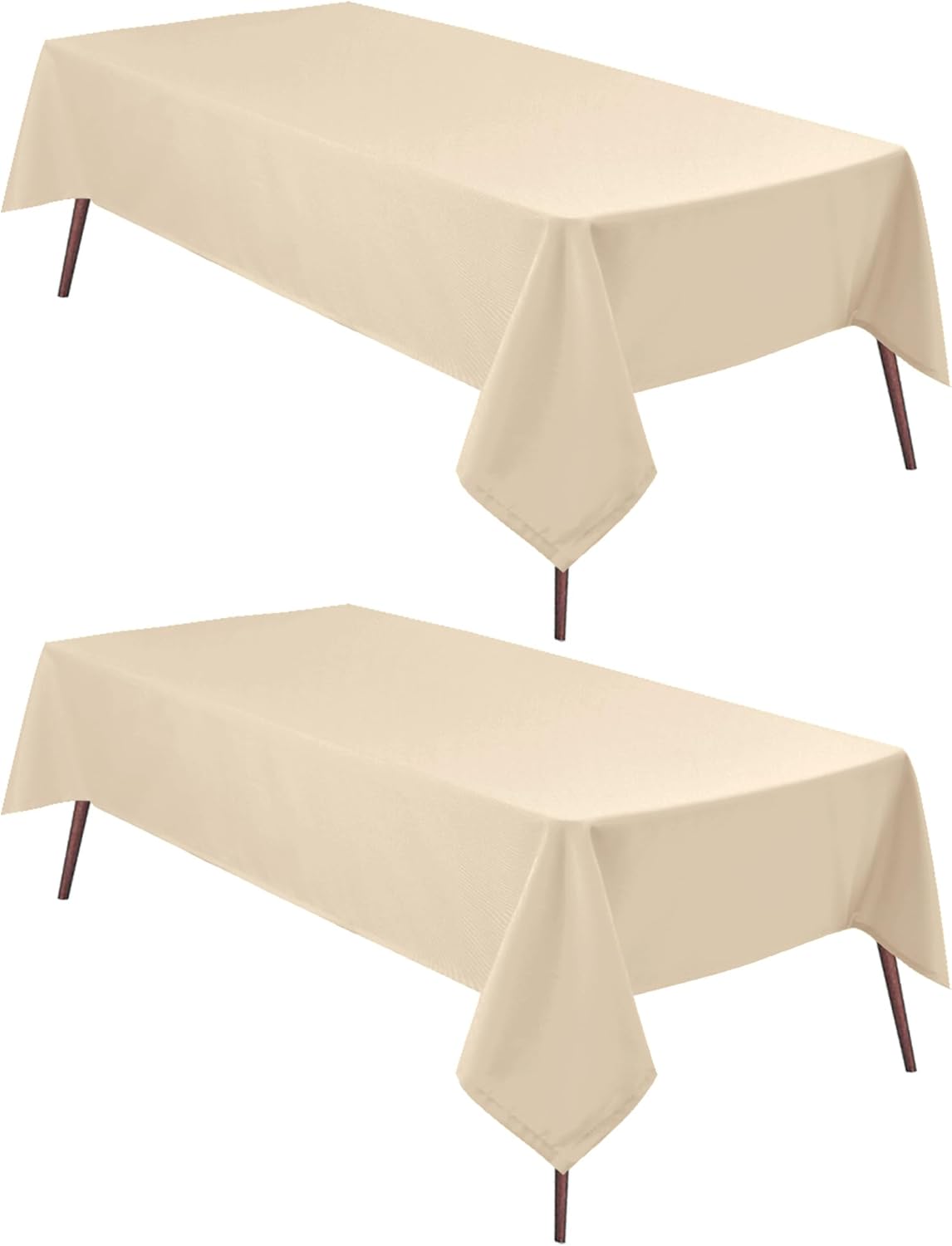 Hiasan 2 Pieces Square Tablecloth - Waterproof Washable Polyester Table Cloth for Dining Room