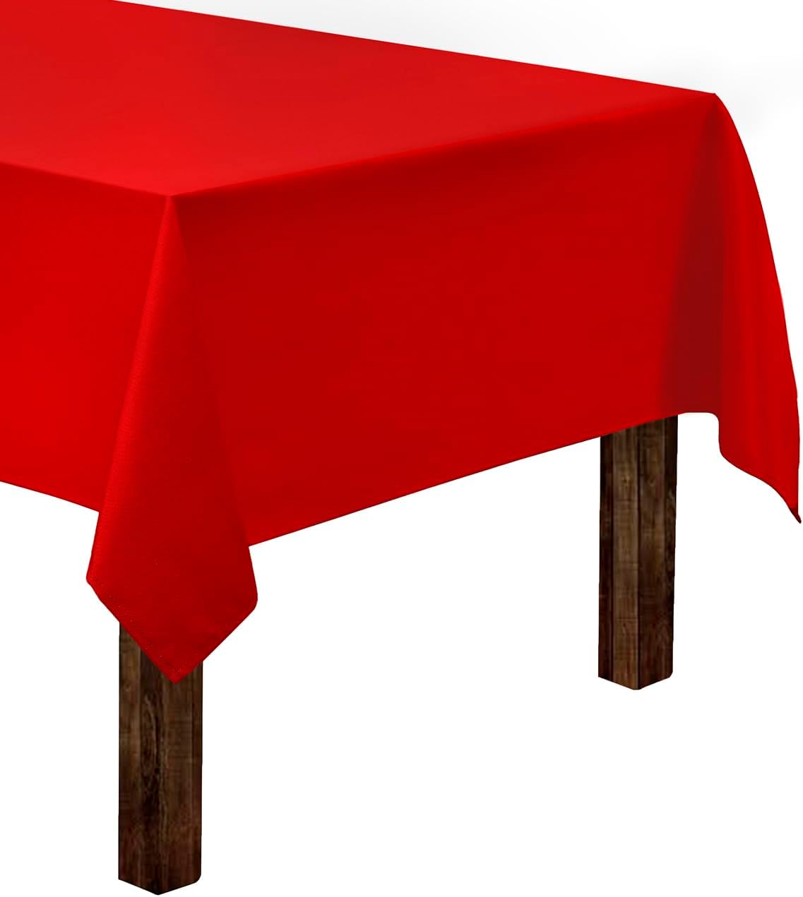 Gee Di Moda Rectangle Tablecloth - 60 x 84 Inch Red Table Cloth for 5 Foot Rectangle Table - Heavy