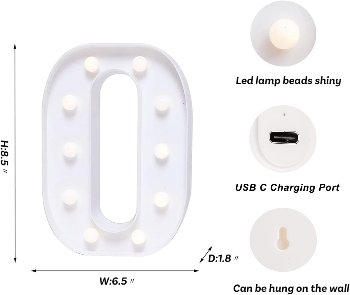 Foaky Rechargeable LED Letter Lights Sign Marquee Light Up Letters Sign for Night Light