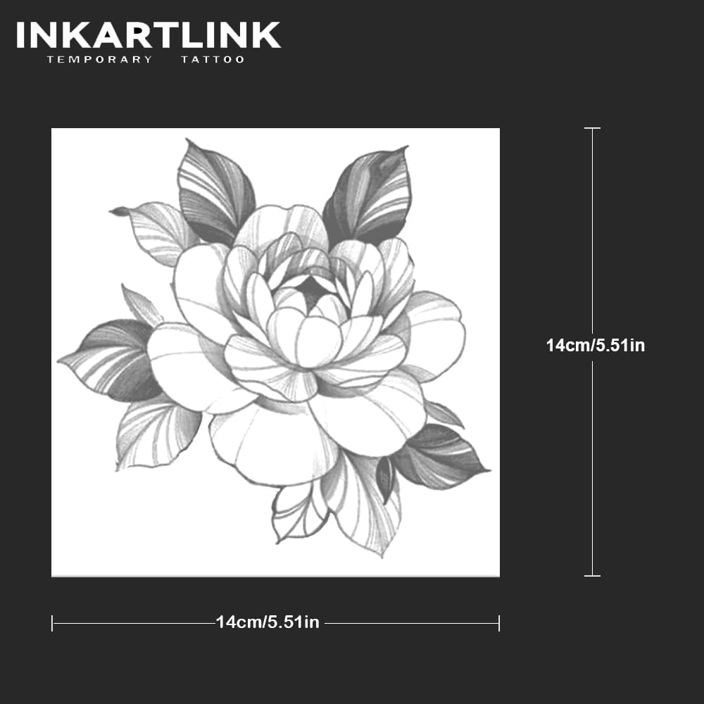 INKARTLINK Tattoo Tech, 2 Sheets Extra Large Semi Permanent Tattoo, Adult Art Design Temporary