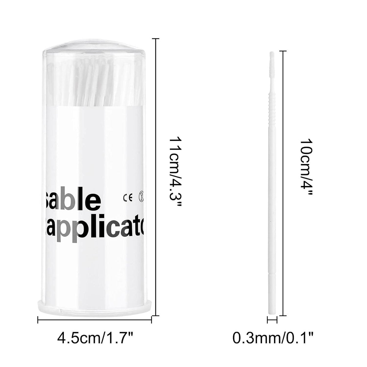 200 Pieces Disposable Micro Brush Applicator Microswabs for Eyelash Extension Removing Tools, Mini