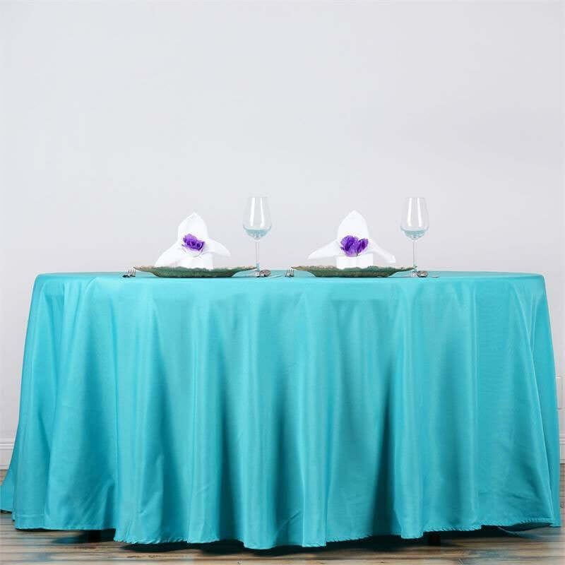 Efavormart Round Tablecloth, 132 Inch Stain & Wrinkle Resistant Washable Table Cloth, Decorative