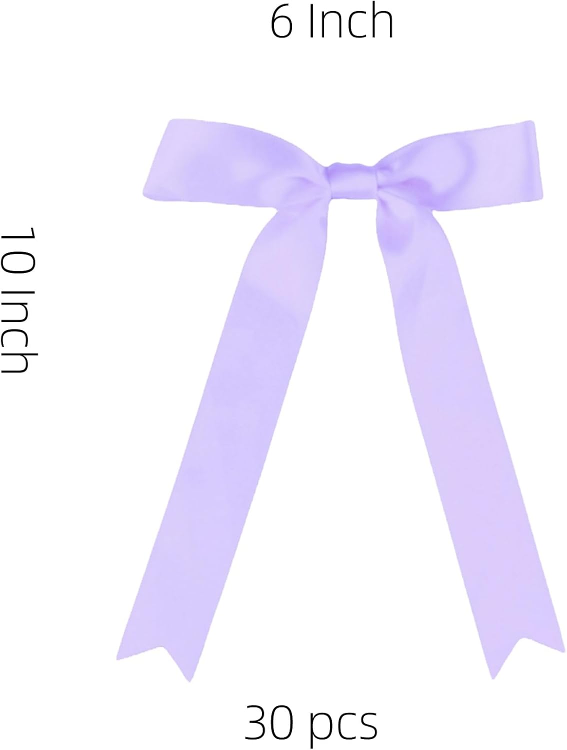 30 Pcs Lavenda Purple Satin Bows 6 X 10 Inch Premade Bows with Twist Tie for Wedding Florist Decor