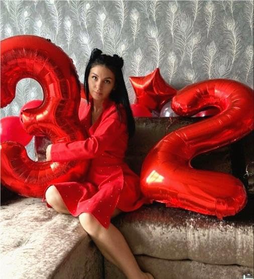 Number Balloon 40 Inch Red 3 Balloon, Mylar Foil Number 3 Balloon Red, Three 3rd 3 13 23 31 32 33