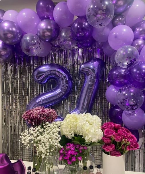 Jumbo Purple Number 6 Balloon 40 Inch, Boy Girl 6th Birthday Supplies, Foil Helium 6 16 26 46 60 66