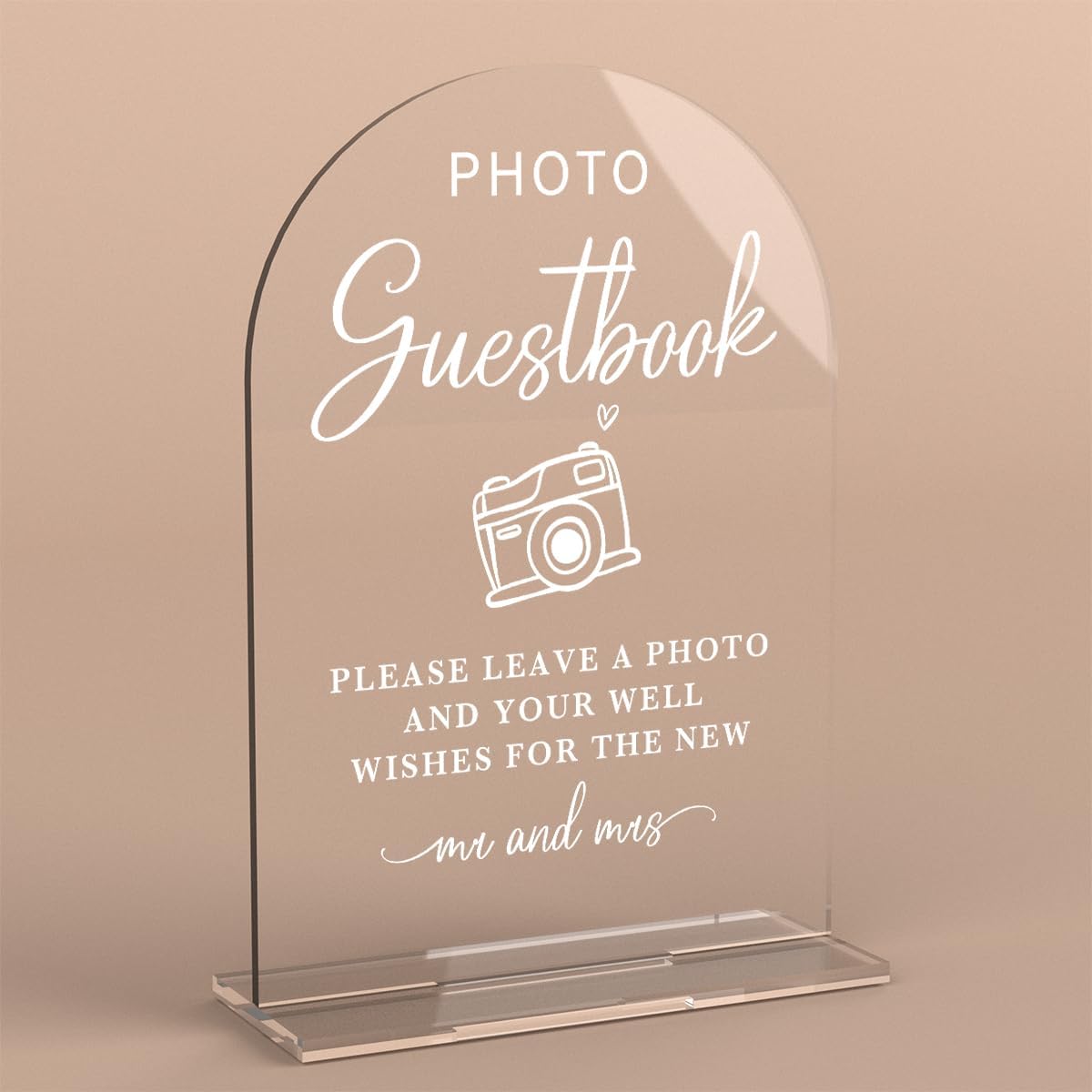 Acrylic Wedding Sign Photo Guestbook Sign for Wedding Wedding Signs for Ceremony Modern Calligraphy