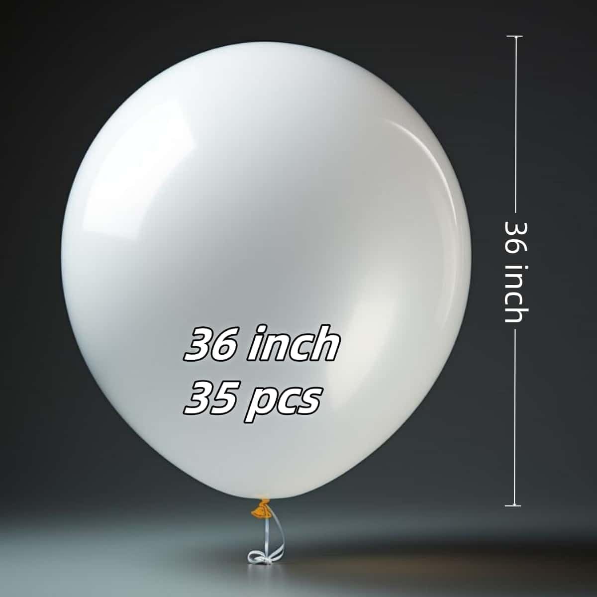35 Pack White Balloons 36 Inch White Latex Party Large Balloon Bulk for Various Party Events