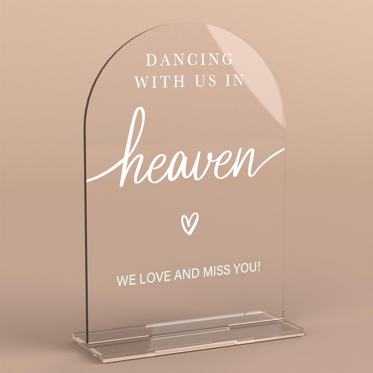 Acrylic Wedding Sign Dancing With Us In Heaven Sign for Wedding Wedding Signs for Ceremony Modern