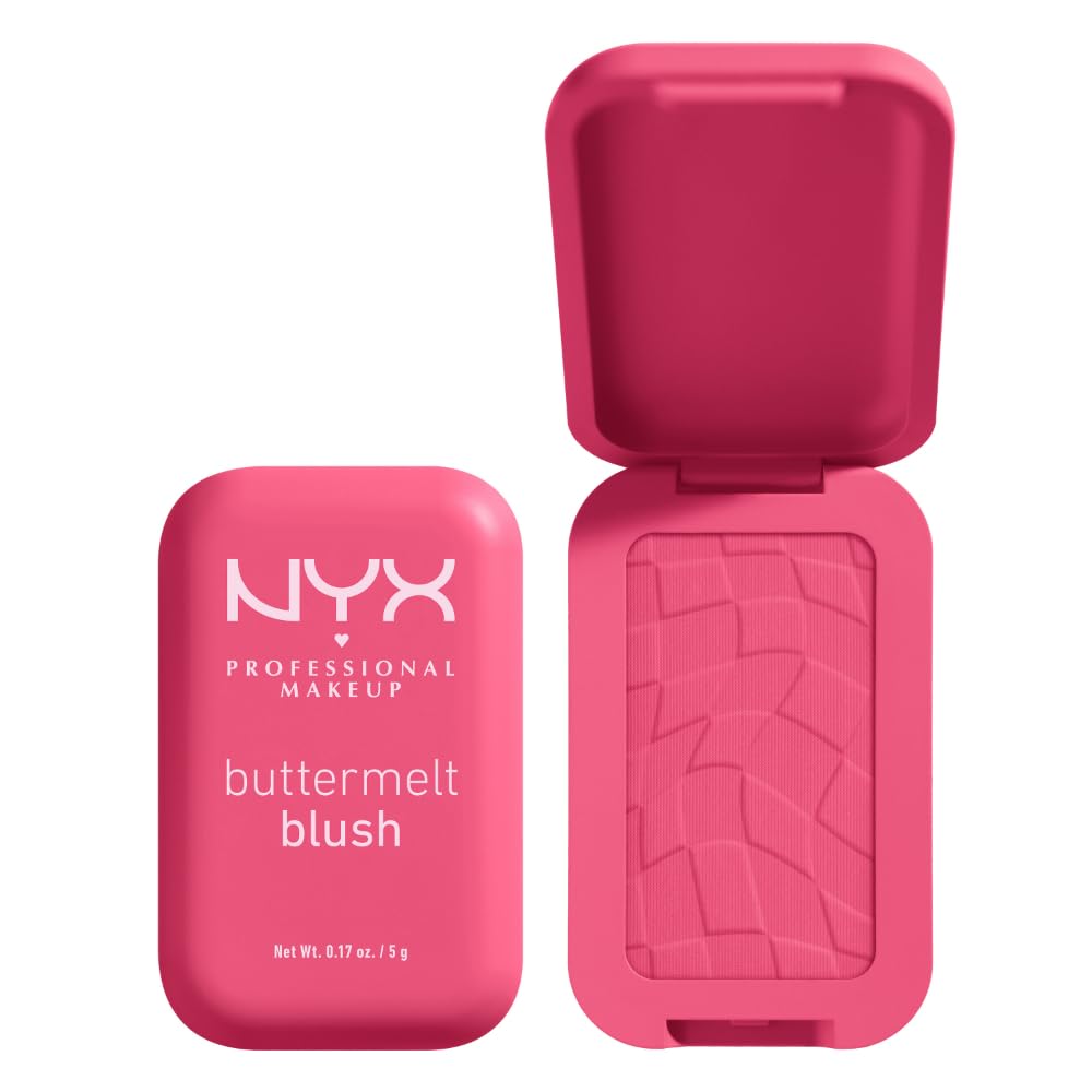 NYX PROFESSIONAL MAKEUP Buttermelt Powder Blush, Fade and Transfer-Resistant Blush, Up to 12HR Make