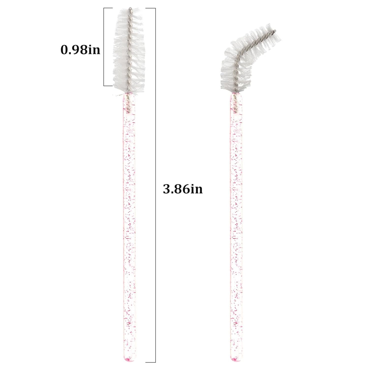 300PCS Disposable Mascara Wands Spoolie Brush Crystal Eyebrow Brushes Eyelash Extension Applicator