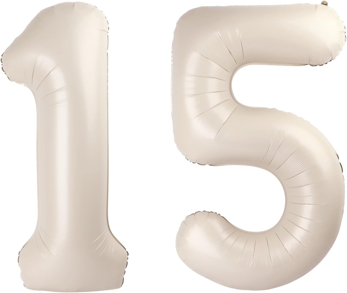Cream White 40 Inch Large Number 15 51 Birthday Balloon, 15 51 Birthday Celebration Decorations