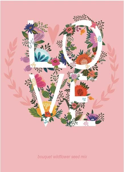 Love Bouquet Wildflower Packets, 25 Packets for Planting - Garden Seeds to Grow Live Plants - A