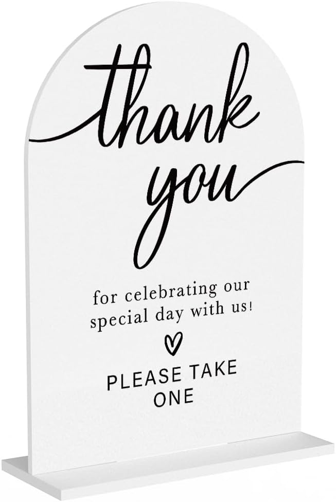 Acrylic Wedding Sign Thank You Sign for Wedding Wedding Signs for Ceremony Modern Calligraphy Arch