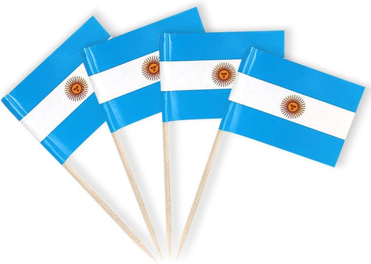 Argentina Flag Argentine Flag, Small Mini Argentina Toothpick Flags for Food, Cupcakes, Cocktails