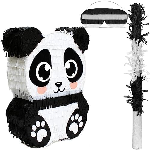 Panda Pinata, Hand Made Animal Pinata Perfect for Birthday Party, Theme Party, Decoration(17x13x4