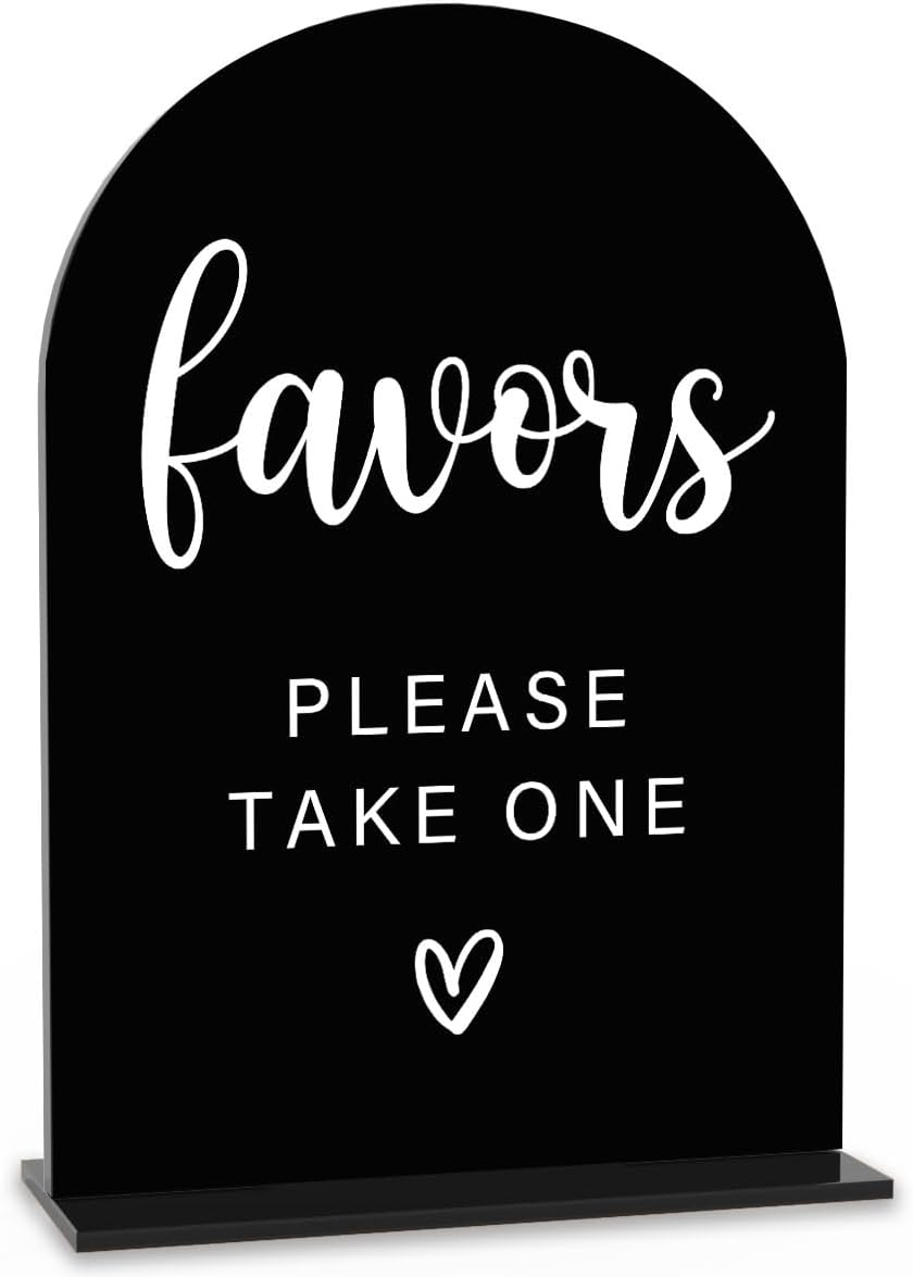 Acrylic Wedding Sign, Bridal Shower Decorations, Favors Please Take One Sign for Ceremony, Modern