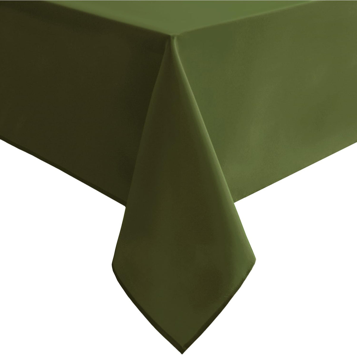 Hiasan Olive Green Tablecloth for Rectangle Tables - Waterproof Washable Polyester Fabric Table