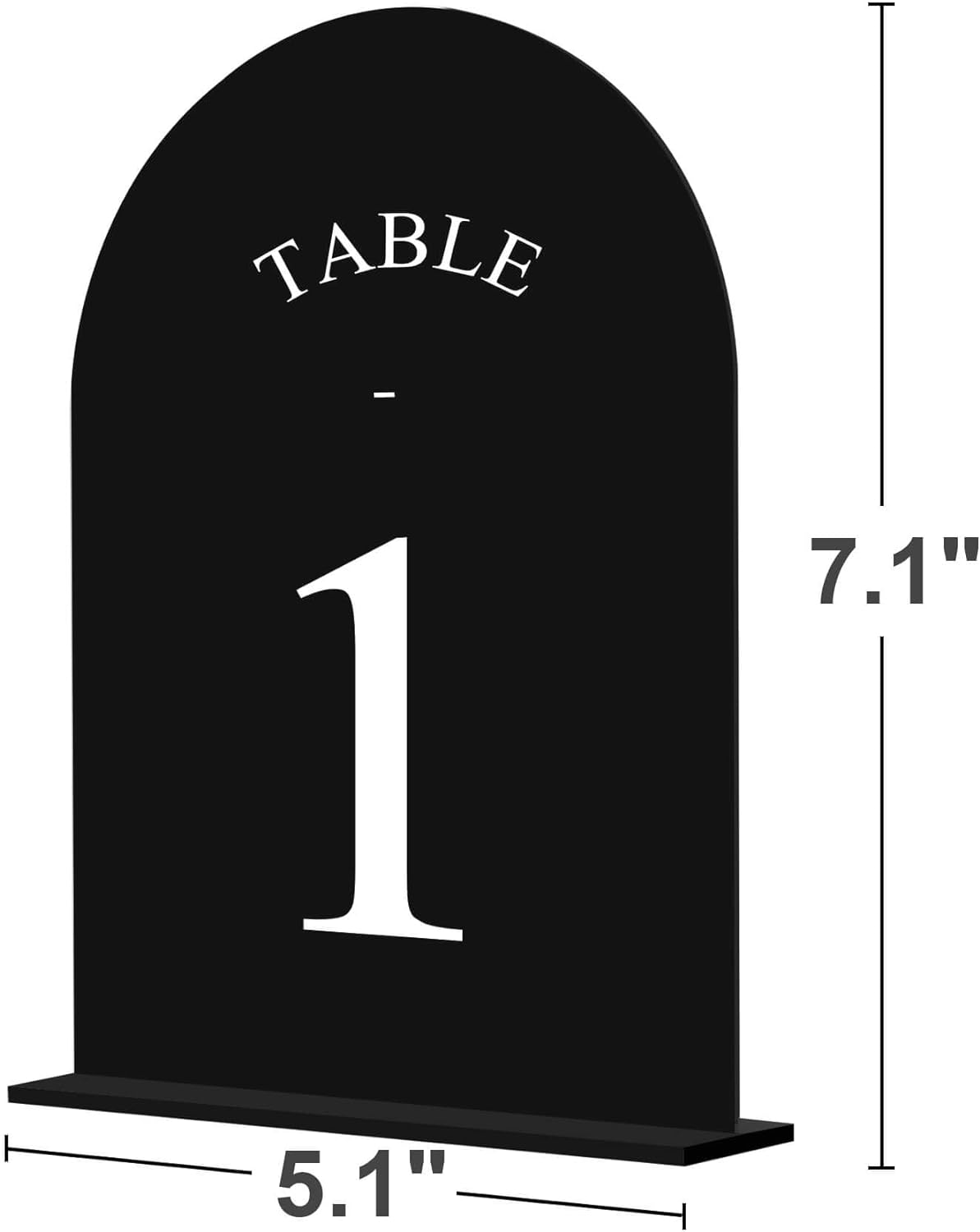 JOYIT Arch Wedding Table Numbers 1-30 with Stands – Double-Sided Printed 5" X 7" Acrylic Table