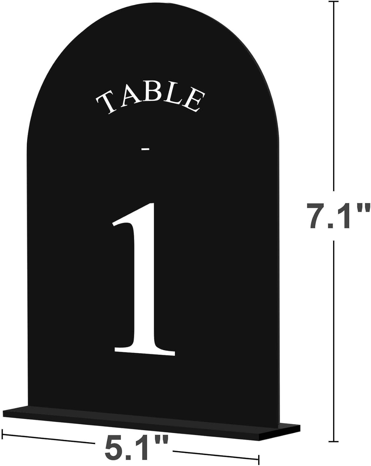JOYIT Arch Wedding Table Numbers 1-40 with Stands – Double-Sided Printed 5" X 7" Acrylic Table